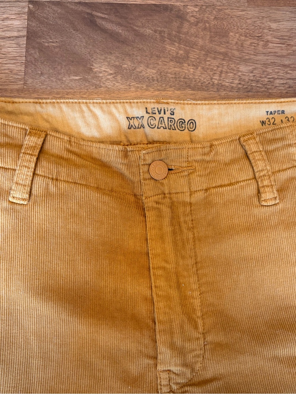 Levi's XX Cargo Men's Tan Corduroy Pants 32x32